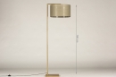 Vloerlamp 31208: modern, eigentijds klassiek, messing, geschuurd #1