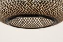 Foto 31209-7: Grote hanglamp van bamboe met zwarte details