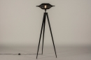 Vloerlamp 31215: modern, metaal, riet, zwart #3