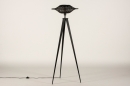 Vloerlamp 31215: modern, metaal, riet, zwart #7