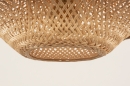 Foto 31217-8 detailfoto: Ronde rotan hanglamp met lang zwart snoer