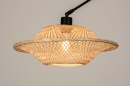 Foto 31222-6 detailfoto: Rotan hanglamp met zwarte knikarm 
