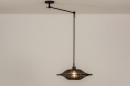 Hanglamp 31225: modern, metaal, riet, zwart #2