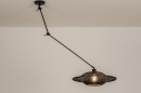Hanglamp 31225: modern, metaal, riet, zwart #3