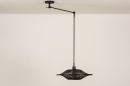 Hanglamp 31225: modern, metaal, riet, zwart #4