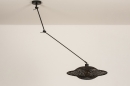 Hanglamp 31225: modern, metaal, riet, zwart #5