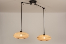 Hanglamp 31232: modern, metaal, riet, zwart #2