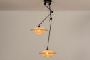 Hanglamp 31233: modern, metaal, riet, zwart #4