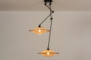 Hanglamp 31234: modern, metaal, riet, zwart #4