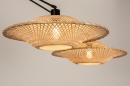 Hanglamp 31234: modern, metaal, riet, zwart #7