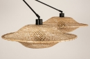 Hanglamp 31234: modern, metaal, riet, zwart #8