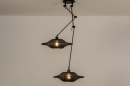 Hanglamp 31235: modern, metaal, riet, zwart #4