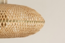 Foto 31237-9 detailfoto: Dubbele hanglamp met rotan kappen en twee zandkleurige knikarmen