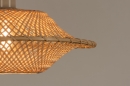 Foto 31238-12 detailfoto: Beige verstelbare hanglamp met twee rotan kappen