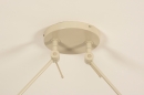Foto 31238-13 detailfoto: Beige verstelbare hanglamp met twee rotan kappen