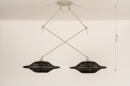 Hanglamp 31240: landelijk, modern, metaal, riet #1