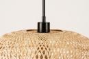 Foto 31242-13: Dubbele rotan hanglamp met lang zwart snoer