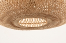 Foto 31246-12 detailfoto: Dubbele rotan hanglamp met grote rotan kappen