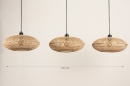 Hanglamp 31247: landelijk, modern, metaal, riet #1