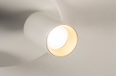 Foto 31253-7 niet_in_feed: Plafondlamp met drie spots in wit met goud en ronde plafondplaat