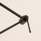 Foto 31256-11: Knikarm hanglamp in het zwart met beige linnen kap 