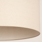 Foto 31256-8: Knikarm hanglamp in het zwart met beige linnen kap 