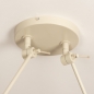 Foto 31257-10: Knikarm hanglamp met twee verstelbare armen en twee beige linnen kappen