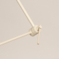 Foto 31257-11: Knikarm hanglamp met twee verstelbare armen en twee beige linnen kappen