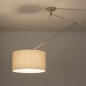 Foto 31258-1: Verstellbare Hängeleuchte mit Gelenkarm und Leinenschirm in Beige