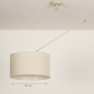 Foto 31258-10: Verstellbare Hängeleuchte mit Gelenkarm und Leinenschirm in Beige