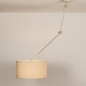 Foto 31258-3: Verstellbare Hängeleuchte mit Gelenkarm und Leinenschirm in Beige