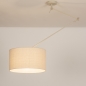 Foto 31258-4: Verstellbare Hängeleuchte mit Gelenkarm und Leinenschirm in Beige