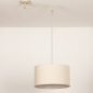 Foto 31258-5: Verstellbare Hängeleuchte mit Gelenkarm und Leinenschirm in Beige