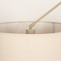 Foto 31258-7: Verstelbare hanglamp met knikarm in beige met beige linnen kap