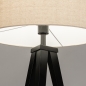 Foto 31259-8 detailfoto: Zwarte staande lamp met beige lampenkap van linnen