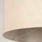 Foto 31261-10 detailfoto: Landelijke vloerlamp van hout met beige linnen lampenkap