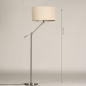 Foto 31262-1 maatindicatie: Staande schemerlamp met beige linnen lampenkap