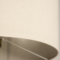 Foto 31264-8: Stehleuchte aus Messing mit beigefarbenem Leinenschirm