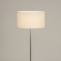 Foto 31268-4 vooraanzicht: Vloerlamp met beige linnen lampenkap