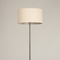 Foto 31268-5 vooraanzicht: Vloerlamp met beige linnen lampenkap