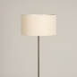 Foto 31268-6 vooraanzicht: Vloerlamp met beige linnen lampenkap