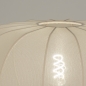 Foto 31274-18: Stativ-Stehlampe in Schwarz mit beigem Lampion aus Stoff 