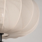 Foto 31274-20: Stativ-Stehlampe in Schwarz mit beigem Lampion aus Stoff 