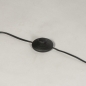 Foto 31274-23: Stativ-Stehlampe in Schwarz mit beigem Lampion aus Stoff 