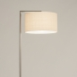 Foto 31276-5 zijaanzicht: Staande schemerlamp met beige linnen lampenkap