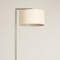 Foto 31276-6 zijaanzicht: Staande schemerlamp met beige linnen lampenkap