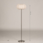Foto 31278-12: Lampion vloerlamp in staal/rvs met beige kap