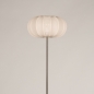 Foto 31278-17: Lampion vloerlamp in staal/rvs met beige kap