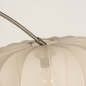 Foto 31284-10: Staande booglamp met ronde beige lampion kap