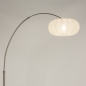 Foto 31284-3: Staande booglamp met ronde beige lampion kap